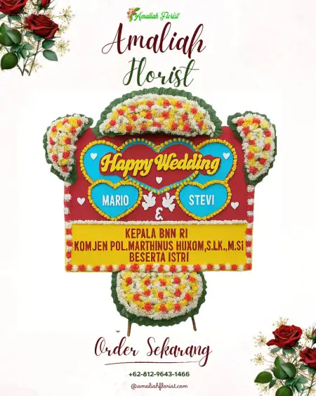 Papan Bunga Pernikahan Karamatmulya